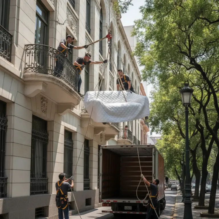 Volado de Muebles Roma Norte: Logística Blindada que Protege tu Patrimonio y Respeta tus Tiempos